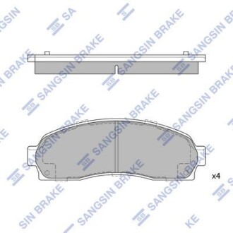 Колодки гальмівні передні Ford Explorer (-06), Pontiac Torrent (06-) HI-Q Hi-Q (SANGSIN) SP1369