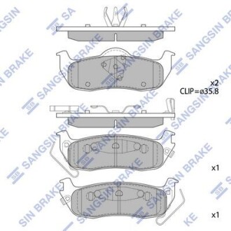 Колодки дискового тормоза Hi-Q (SANGSIN) SP1512