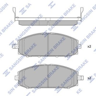 Колодки гальмівні передні Nissan Patrol V (Y61) (-11) HI-Q Hi-Q (SANGSIN) SP1599