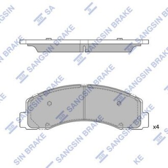 Колодки гальмівні передні Ford F-150 (-18), Expedition (20-), Lincoln Navigator (20-) HI-Q Hi-Q (SANGSIN) SP1624A