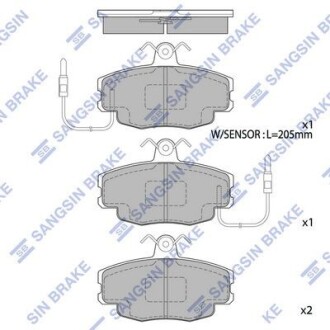 Колодки гальмівні передні Renault Clio I HI-Q Hi-Q (SANGSIN) SP1668