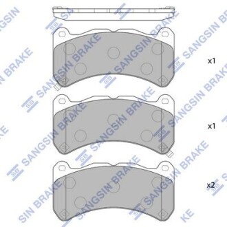 Колодки гальмівні передні Lexus IS F (08-) HI-Q Hi-Q (SANGSIN) SP1775