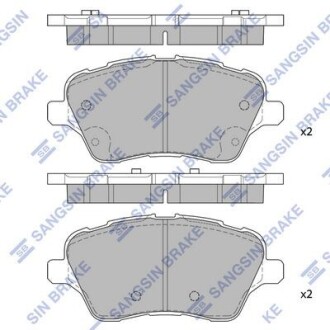 Колодки гальмівні передні Ford B-MAX (12-), Fiesta VI (12-), Ford Ttransit Courier (14-) HI-Q Hi-Q (SANGSIN) SP1811