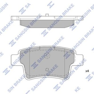 Колодки гальмівні задні Citroen C4 Picasso I (07-) HI-Q Hi-Q (SANGSIN) SP1831
