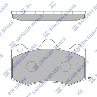 Колодки гальмівні передні Renault Thalia (LB0/1/2), Seat Leon (1M1) (02-) HI-Q Hi-Q (SANGSIN) SP1835