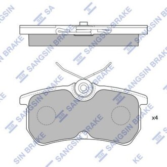 Колодки гальмівні задні Ford Fiesta (05-), Focus (-04) HI-Q Hi-Q (SANGSIN) SP1865