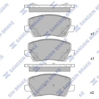 Колодки гальмівні передні KIA Picanto (JA) 14inch (17-) HI-Q Hi-Q (SANGSIN) SP1983