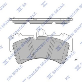 Колодки гальмівні передні Audi Q7 (4L) (06-), VW Touareg (7LA,7L6,7L7) (07-), Porsche Cayenne (955) (09-) HI-Q Hi-Q (SANGSIN) SP2197