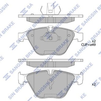 Колодки гальмівні передні BMW 3 (E90) (05-) HI-Q Hi-Q (SANGSIN) SP2210