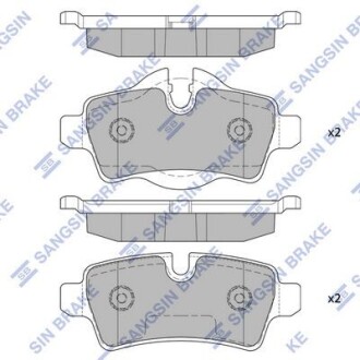 Колодки гальмівні задні Mini Cooper (07-) HI-Q Hi-Q (SANGSIN) SP2246
