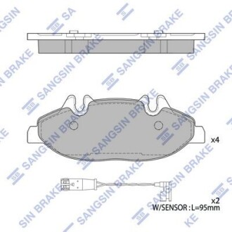 Колодки гальмівні передні MB VIANO (W639) (03-) HI-Q Hi-Q (SANGSIN) SP2331
