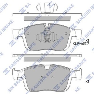 Колодки гальмівні передні Volvo XC60 (16-) HI-Q Hi-Q (SANGSIN) SP4025