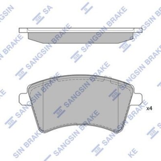 Колодки гальмівні передні MB Citan (12-) HI-Q Hi-Q (SANGSIN) SP4059