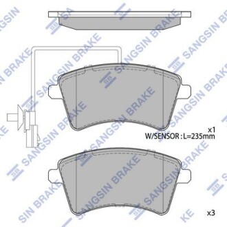 Колодки гальмівні передні Renault Kangoo (08-), Kangoo Express (11-) HI-Q Hi-Q (SANGSIN) SP4059A