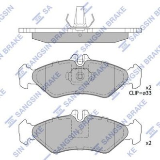 Колодки гальмівні задні VW LT 28-35 II (-06) HI-Q Hi-Q (SANGSIN) SP4094