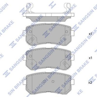 Колодки гальмівні задні Hyundai ix20 (08-) HI-Q Hi-Q (SANGSIN) SP4113