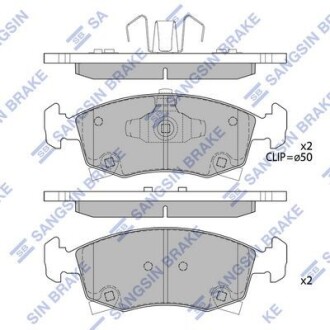 Колодки гальмівні передні Fiat 500 E (13-) HI-Q Hi-Q (SANGSIN) SP4122