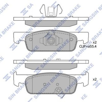 Колодки гальмівні передні Smart Fortwo (16-) HI-Q Hi-Q (SANGSIN) SP4136