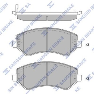 Колодки гальмівні передні Chrysler Voyager (-08), Dodge Caravan (04-) HI-Q Hi-Q (SANGSIN) SP4170