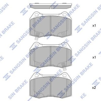 Колодки гальмівні передні Honda Civic (06-) HI-Q Hi-Q (SANGSIN) SP4172