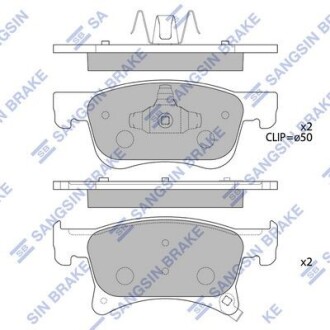 Колодки гальмівні передні Opel Adam (13-), Corsa (14-) HI-Q Hi-Q (SANGSIN) SP4194