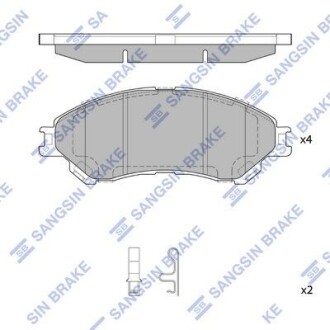 Колодки гальмівні дискові Hi-Q (SANGSIN) SP4212