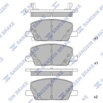 Колодки гальмівні передні Chevrolet Trax (18-), Buick Encore (21-) HI-Q Hi-Q (SANGSIN) SP4285
