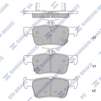 Колодки гальмівні задні Honda Accord (18-) HI-Q Hi-Q (SANGSIN) SP4315