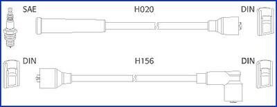 DAEWOO К-кт високовольтних проводів Matiz,Tico HITACHI 134227