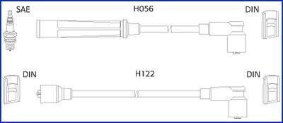 VW К-кт высоковольтных проводов Golf I,Passat,Derby HITACHI 134474