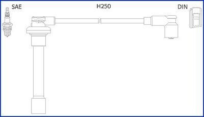 Провода высокого напряжения 4 шт. HONDA Civic 1,3-1,6 91-01, Accord 1,8-2,2 90-98 ROVER HITACHI 134520