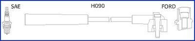 FORD комплект високовольтних проводів ESCORT V 1.3 90-95, FIESTA III (GFJ) 1.0 89-95, ORION II (AFF) 1.3 85-90 HITACHI 134659