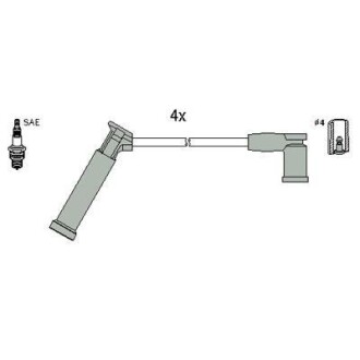 FORD комплект проводів запалювання FIESTA IV 1.25 i 95-02, FOCUS I (DAW, DBW) 1.4 98-04, FUSION 1.25 04-12 HITACHI 134677