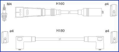 VW К-кт високовольтних проводів Golf,Passat,Caddy,Seat HITACHI 134705