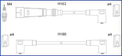 VW К-кт высоковольтных проводов Golf III,Polo,Vento,Seat 1.4/1.6 HITACHI 134707