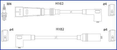 VW Комплект проводів високої напруги TRANSPORTER T4 2.0 90-03 HITACHI 134709