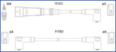 VW К-кт високовольтних проводів Polo,Seat Cordoba,Ibiza HITACHI 134784