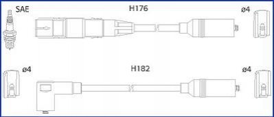 Комплект дротів запалювання HITACHI 134790 (фото 1)
