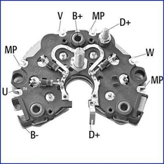 VW міст діодний Audi 100,80,A4/6/8,Citroen Berlingo,Jumpy,ZX,Fiat Scudo,Opel,Peugeot,Passat HITACHI 139473