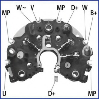 VW міст діодний Alfa Romeo 145-156,Audi A4/6,Seat,Skoda,Golf,Passat,Polo,Vento 96-02 HITACHI 139481