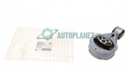 Подушка двигуна (нижня) Renault Megane III 1.4/2.0 TCe 10- (косточка) HUTCHINSON 532C74