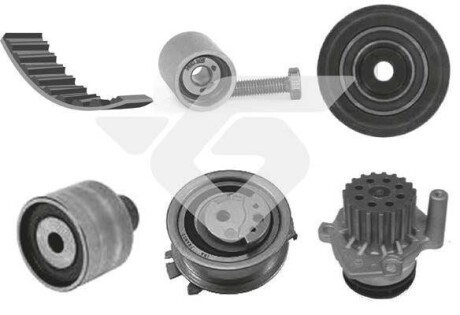Помпа води + комплект ремня ГРМ (25x160z) HUTCHINSON KH462WP68