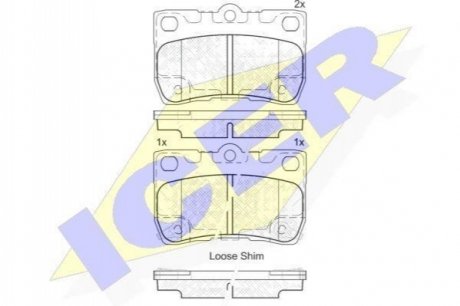 Колодки тормозные ICER 182060 (фото 1)