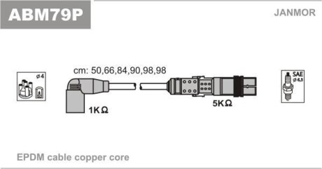 Дріт високої напруги VW Transporter IV Bus (70xb, 70xc, 7db, 7dw) Janmor ABM79P (фото 1)