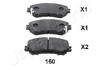 NISSAN колодки гальм. передні Qashqai 1,2-1,6 13-, X-Trail 1,6 13- JAPANPARTS PA-160AF