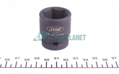 Головка ударна 6-гранна (1/2") (d=24mm) JBM 11122 (фото 1)