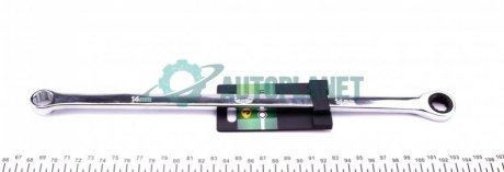 Ключ 12-гранний плоский-кільцевий подовжений з тріскачкою (14мм) JBM 13457