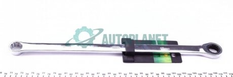Ключ 12-гранний плоский-кільцевий подовжений з тріскачкою (19мм) JBM 13462