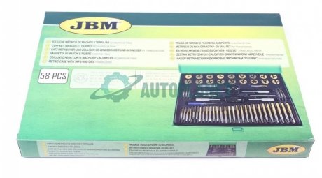 Набір інструментів для нарізки різьби (метчики і плашки) (58 предметів) JBM 50792 (фото 1)