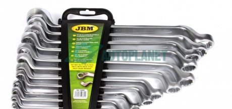 Набір ключів колінчатих 12-гранних (12 шт) (6-7-30х32mm) JBM 50889